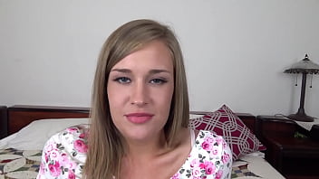 April brookes cute 19 yo blonde all natural girl next door pov blowjob and gets huge messy facial