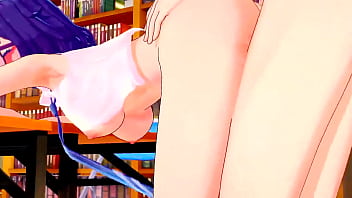 Mita has sex at the public library miside