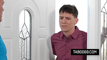 Busty stepmommy taking care of her stepson's hard cock