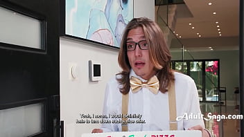 Pizza delivery girl offers complimentary nuru massage