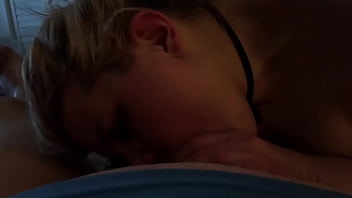 My cock being sucked by cute blonde