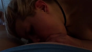 My cock being sucked by cute blonde