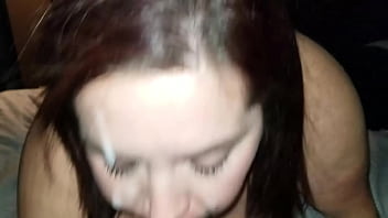 Sexy bbw corset cumslut facial