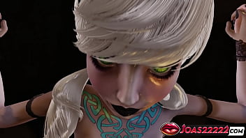 3d hentai witch elsa's lotus pose sex & missionary with close up pussy views