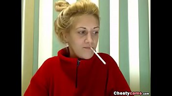 Sexy busty milf shows her ass and tits