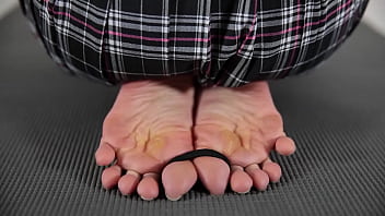 The back of the leg of a female college student