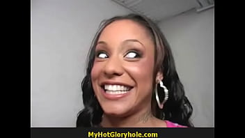 Awesome deepthroat hot girl blows cock through gloryhole 17