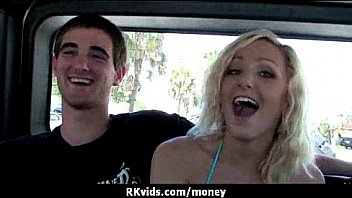 Desperate teen naked in public and fucks to pay rent 18