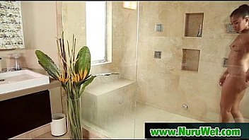 Nuru massage ends with a hot shower fuck 19