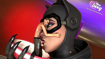 Catwoman is thirsty for milk x giantess sfm
