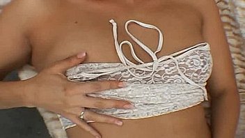 Hot blonde babe self playing