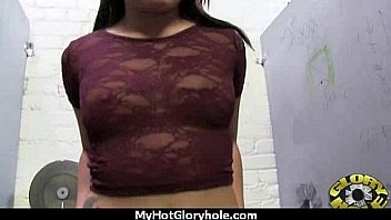 Hot couple having oral sex in gloryhole interracial 21