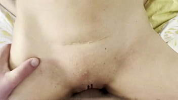 Close up stepmom pegs her stepson to fill her pussy