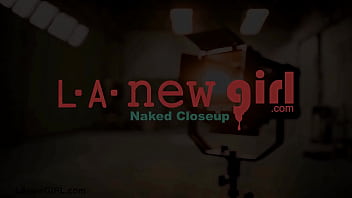 Captivating brunette beauty naked close up