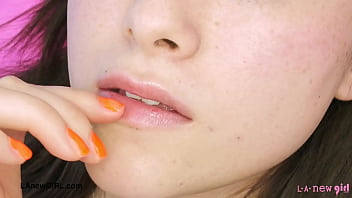 Gorgeous teen model naked close up