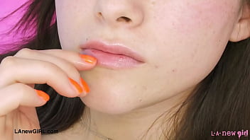 Gorgeous teen model naked close up