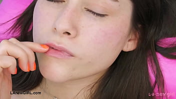 Gorgeous teen model naked close up