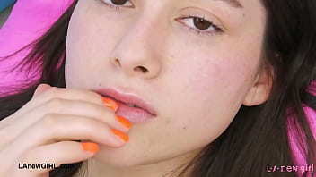 Gorgeous teen model naked close up