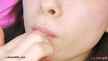 Gorgeous teen model naked close up