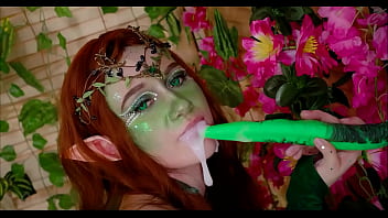 Hot elf girls stretch their holes very hard with big dildos