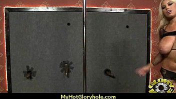 Gloryhole with a nasty wild white girl interracial 13