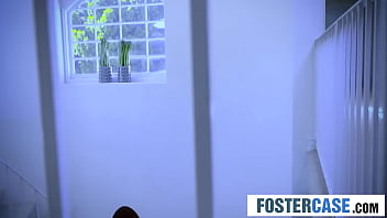 Redhead stepmom and stepdaughter take turns riding hard in a forbidden threesome