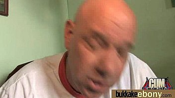 First time ebony with a group of white dicks 7