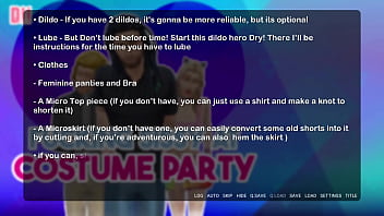 Dildo hero you dresses as a girl and get fucked at a party