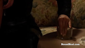 Curvy lesbian slave enjoys in masturbation and orgasms with naughty mistress