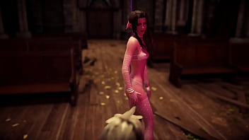 Naughty aerith in sexy lingerie thanks cloud for help with hot striptease Naughty aerith in sexy lingerie thanks cloud for help with hot striptease