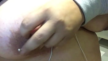 Ex gf playing with her tits at work