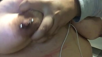 Ex gf playing with her tits at work