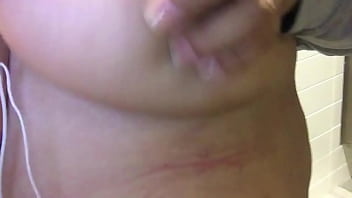 Ex gf playing with her tits at work