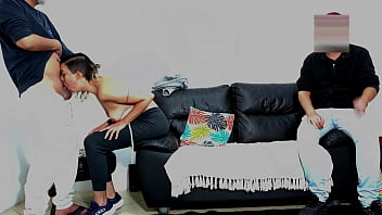 Stepfather fucks his daughter in law in front of him