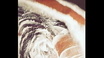 Local horny man pour ice cream on his ass and dick