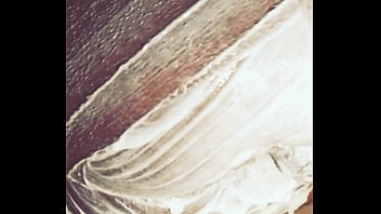 Local horny man pour ice cream on his ass and dick