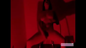 German slut strips and plays with her dildo