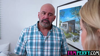 Naughty teen step daughter asking stepfather to help her