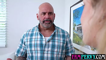 Naughty teen step daughter asking stepfather to help her