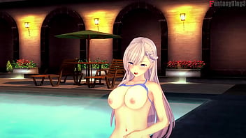 Belfast Bikini Sex On The Public Pool 2 Azur Lane Full & Pov On Sheer & Fantasyking3 thumbnail