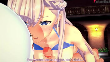 Belfast bikini sex on the public pool 2 azur lane full & pov on sheer & fantasyking3