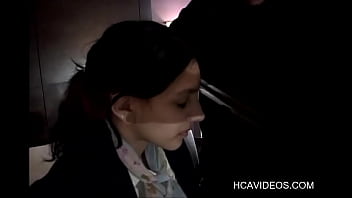 Stewardess tape gagged blowjob and rough sex Stewardess tape gagged blowjob and rough sex
