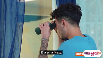 Stepmother seduces her voyeuristic stepson