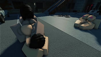 Roblox futa & strapped lesbian fucks innocent slut