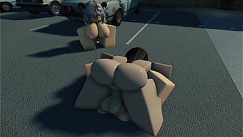 Roblox futa & strapped lesbian fucks innocent slut