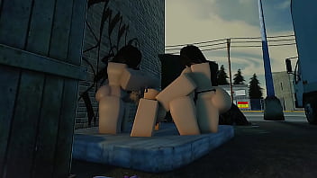 Roblox futa & strapped lesbian fucks innocent slut