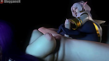 Footjob and thighjob