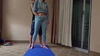 Private yoga instructors are the best downward dog blowjob & knee to ear pussy eating
