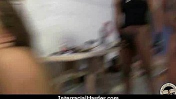 Hot cougar cums hard on young black cock 21