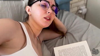 Stepson fucks his sexy stepmom while she is reading a book